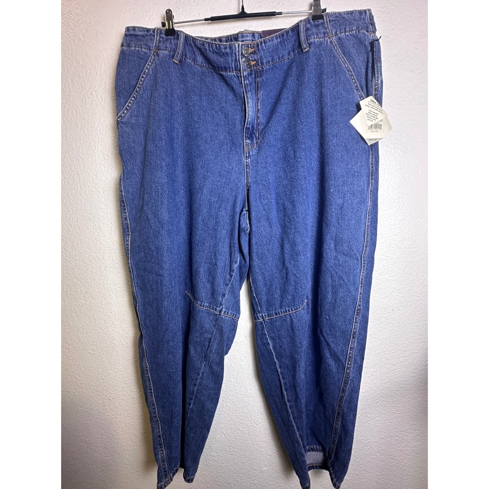 Ava & Viv Womens High-Rise Trouser Jeans Indigo Wash Size 20 NWT